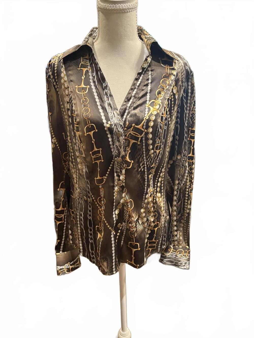 Vintage Cache 100% silk baroque style L